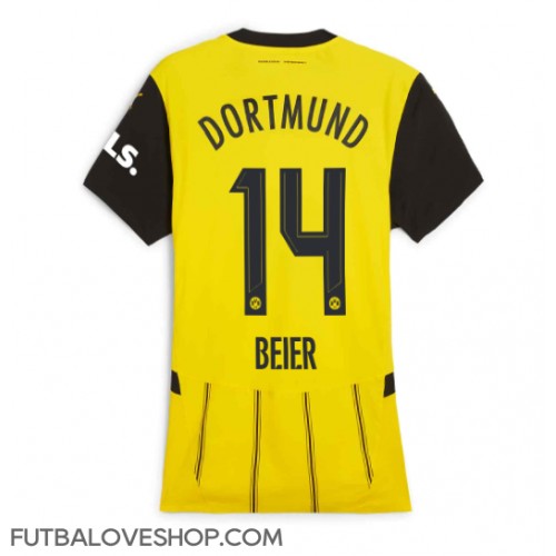 Dres Borussia Dortmund Maximilian Beier #14 Domáci pre Ženy 2024-25 Krátky Rukáv